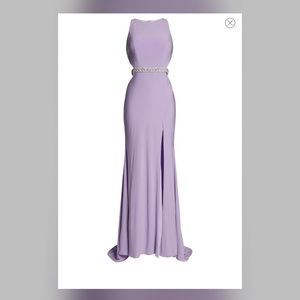 Ieena Mac Duggal Jeweled Waist Evening Dress